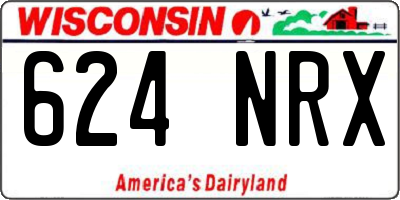 WI license plate 624NRX