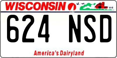 WI license plate 624NSD