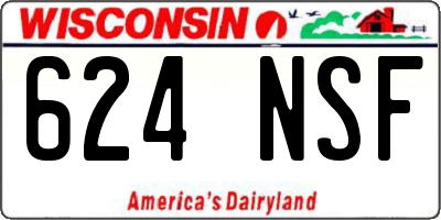 WI license plate 624NSF