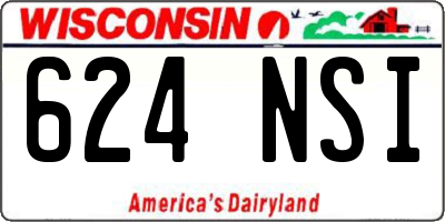 WI license plate 624NSI
