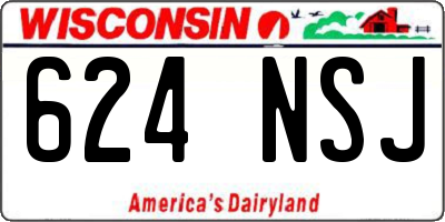 WI license plate 624NSJ