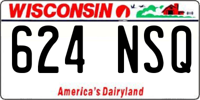 WI license plate 624NSQ