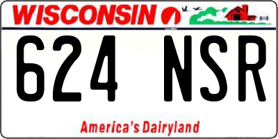 WI license plate 624NSR