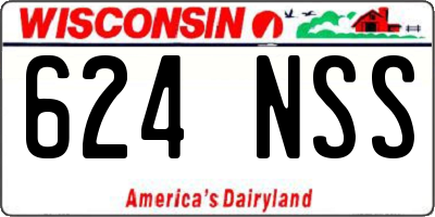 WI license plate 624NSS