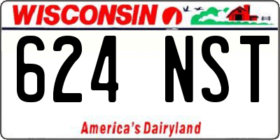 WI license plate 624NST