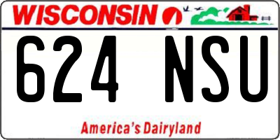 WI license plate 624NSU