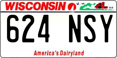 WI license plate 624NSY
