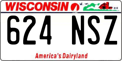WI license plate 624NSZ