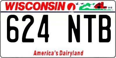 WI license plate 624NTB