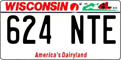 WI license plate 624NTE