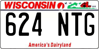 WI license plate 624NTG