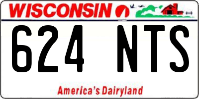 WI license plate 624NTS