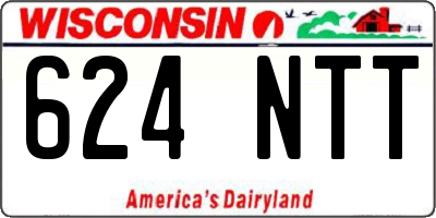WI license plate 624NTT