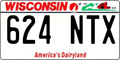 WI license plate 624NTX