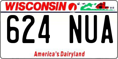 WI license plate 624NUA