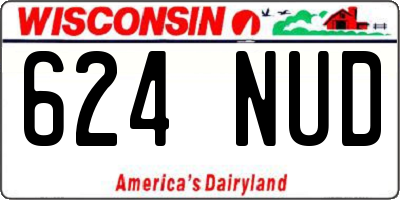 WI license plate 624NUD