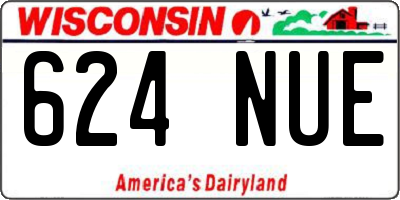 WI license plate 624NUE
