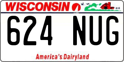 WI license plate 624NUG