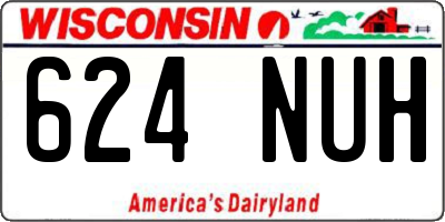 WI license plate 624NUH
