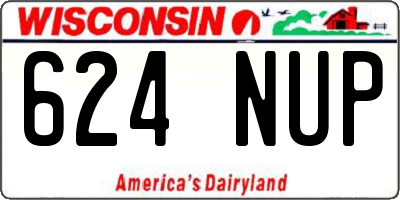 WI license plate 624NUP