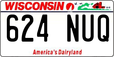 WI license plate 624NUQ
