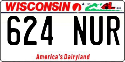 WI license plate 624NUR