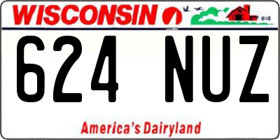 WI license plate 624NUZ