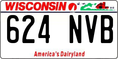 WI license plate 624NVB