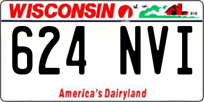 WI license plate 624NVI