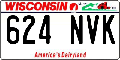 WI license plate 624NVK