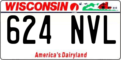 WI license plate 624NVL