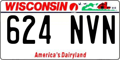 WI license plate 624NVN