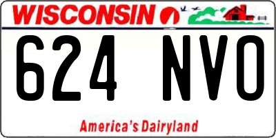 WI license plate 624NVO