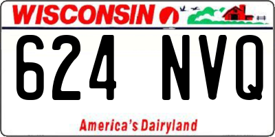 WI license plate 624NVQ