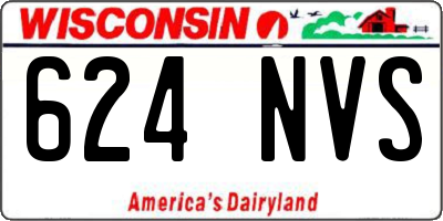 WI license plate 624NVS