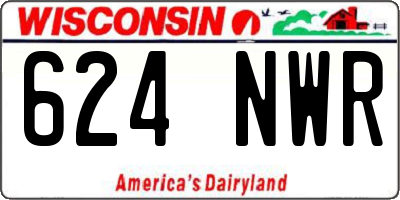 WI license plate 624NWR