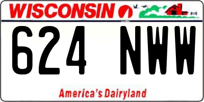 WI license plate 624NWW