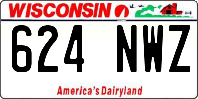 WI license plate 624NWZ