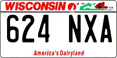 WI license plate 624NXA