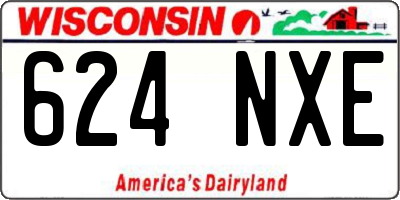 WI license plate 624NXE