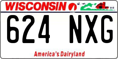 WI license plate 624NXG