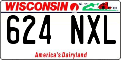 WI license plate 624NXL