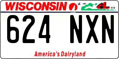 WI license plate 624NXN