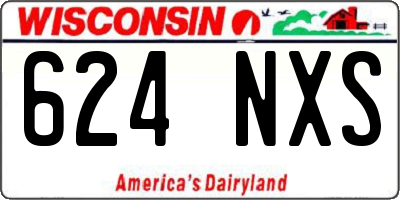WI license plate 624NXS