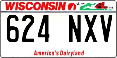 WI license plate 624NXV