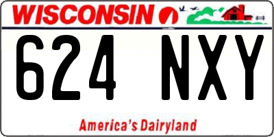 WI license plate 624NXY