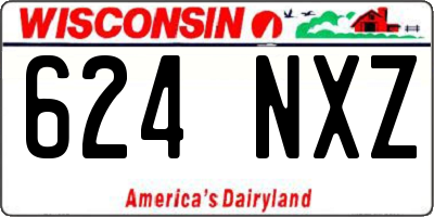 WI license plate 624NXZ