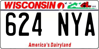 WI license plate 624NYA