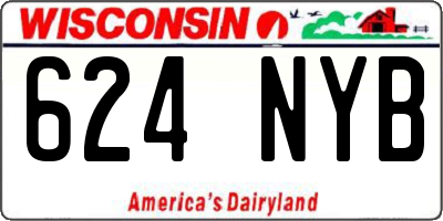 WI license plate 624NYB
