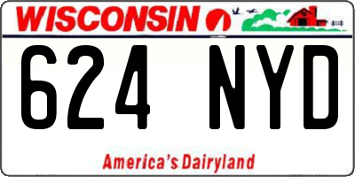 WI license plate 624NYD